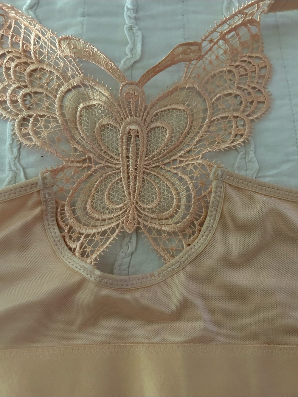 Women's Butterfly Lace Back Padded Bra - Nude - Picture 2 of 7